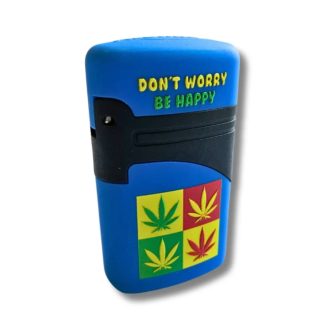 Atomic Sturmfeuerzeug Jetflame Cannabis Blau Atomic Sturmfeuerzeug Jetflame Cannabis Blau