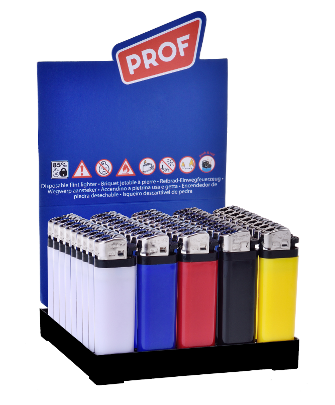 Prof Feuerzeug Reibrad Basic Rot