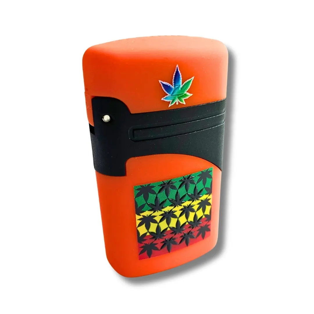 Atomic Sturmfeuerzeug Jetflame Cannabis Orange Atomic Sturmfeuerzeug Jetflame Cannabis Orange