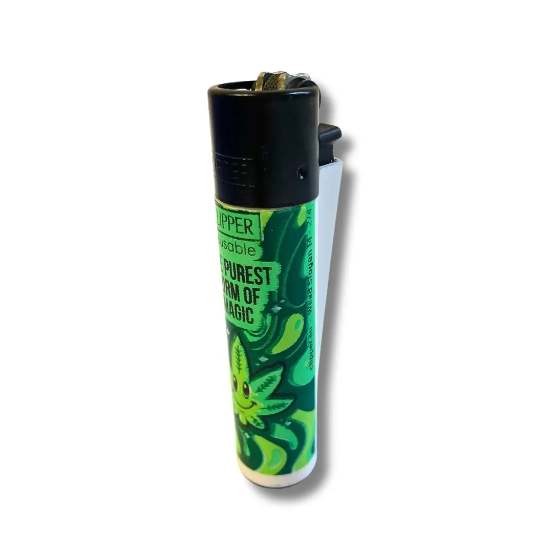 Clipper Feuerzeug Weed Slogan 14 2/4 Ansicht