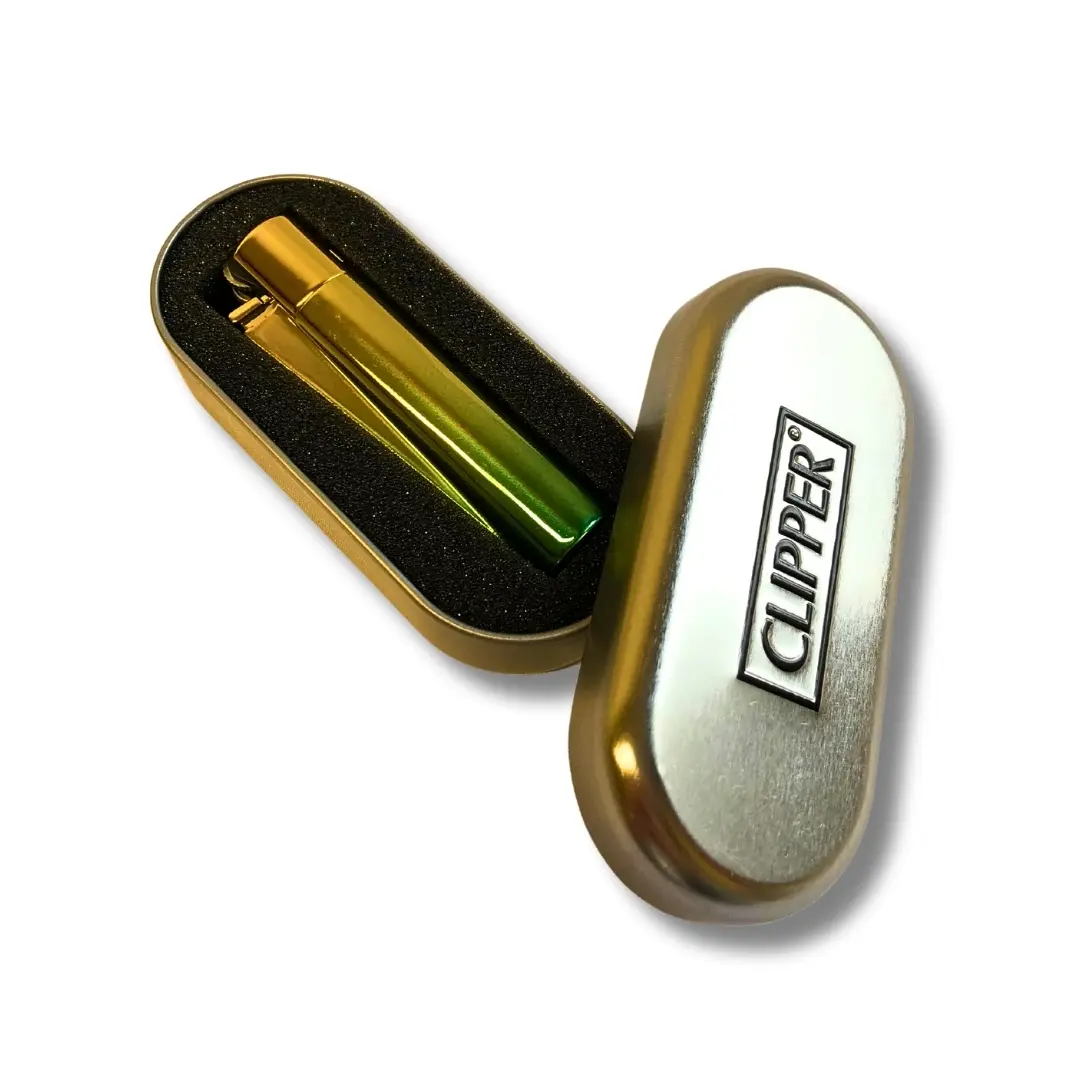 Clipper Feuerzeug Metall Green Icy Verpackung Clipper Feuerzeug Metall Green Icy Verpackung