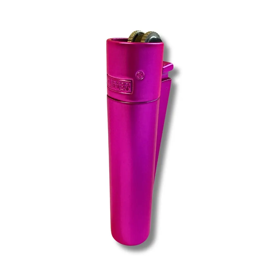 Clipper Feuerzeug Metall Fuchsia Matt