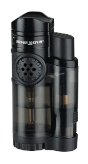 Sturmfeuerzeug Triple Jetflame mit Zigarrenpuncher und Ablage Schwarz Sturmfeuerzeug Triple Jetflame mit Zigarrenpuncher und Ablage Schwarz