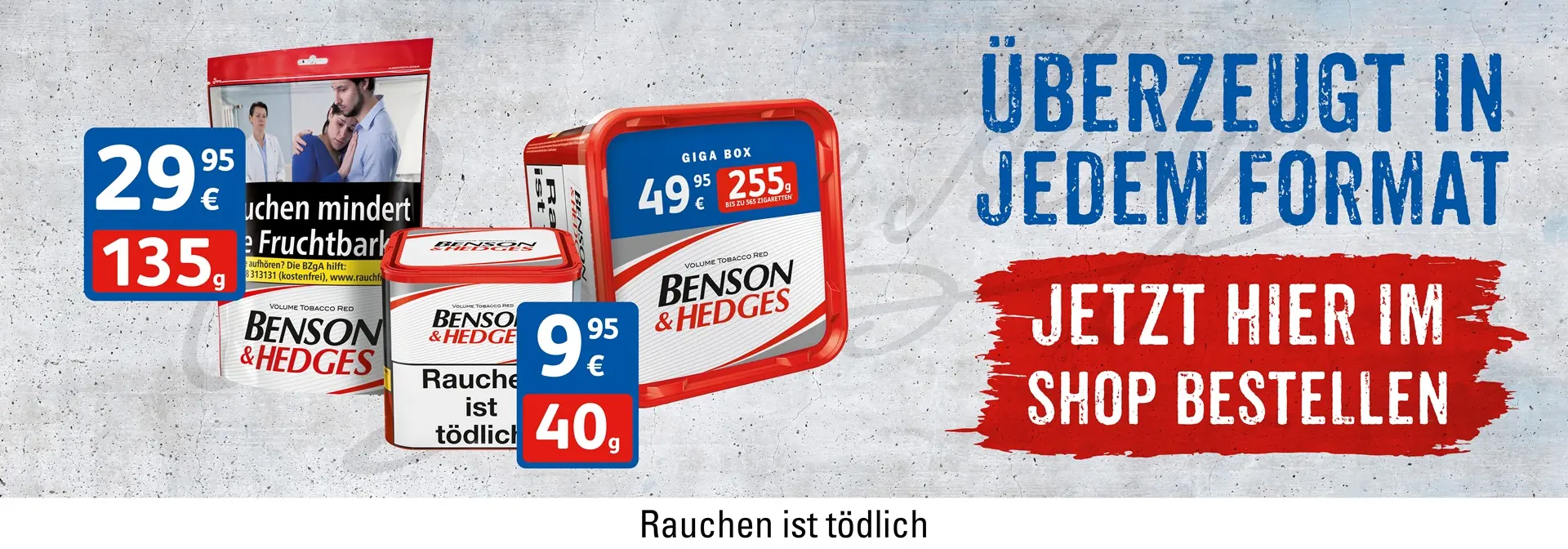 Banner Tabakhero Benson Hedges Tabak 1920x672 Mai 25