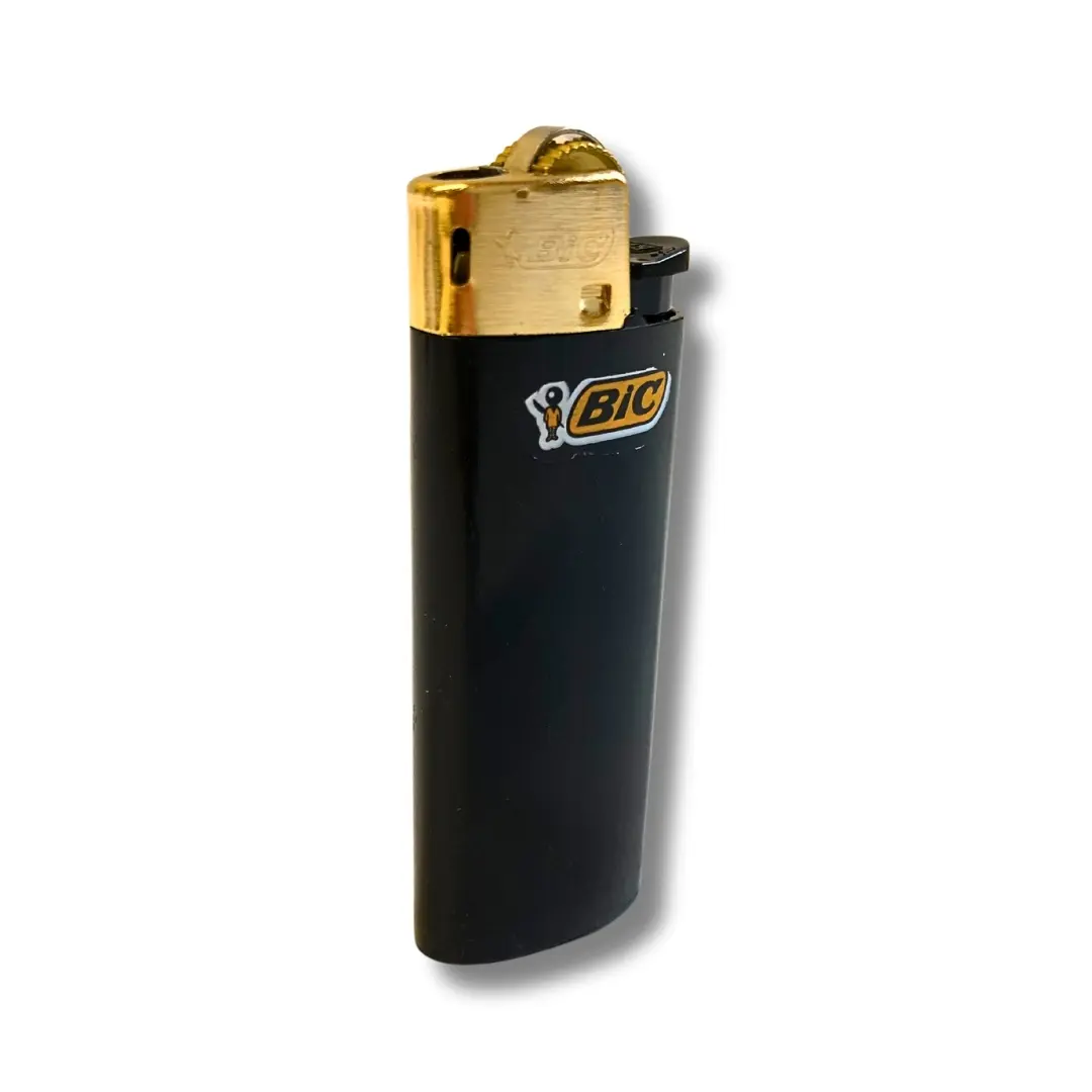 BIC Feuerzeug Mini J25 Reibrad Schwarz Gold BIC Feuerzeug Mini J25 Reibrad Schwarz Gold