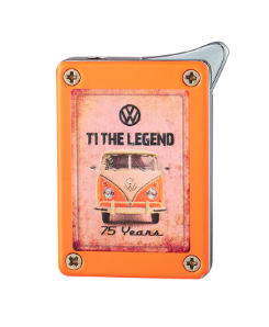 VW Volkswagen Metall Feuerzeug Vintage TI The Legend Orange