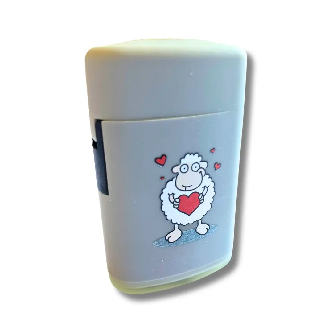 Atomic Sturmfeuerzeug Jetflame Schaaf Herz Grau