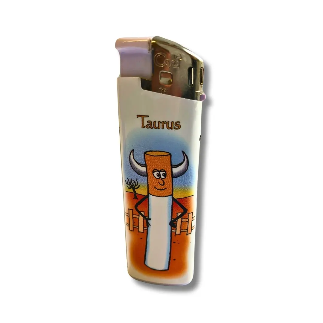 Cool Feuerzeug Elektro Sternzeichen Stier Taurus Ansicht