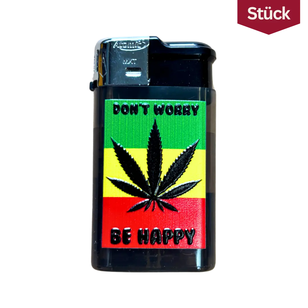 Atomic Feuerzeug Black Dont Worry Be Happy Leaf Atomic Feuerzeug Black Dont Worry Be Happy Leaf