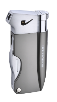 Silver Match Feuerzeug mit Pfeifenbesteck Gun Grau Silver Match Feuerzeug mit Pfeifenbesteck Gun Grau