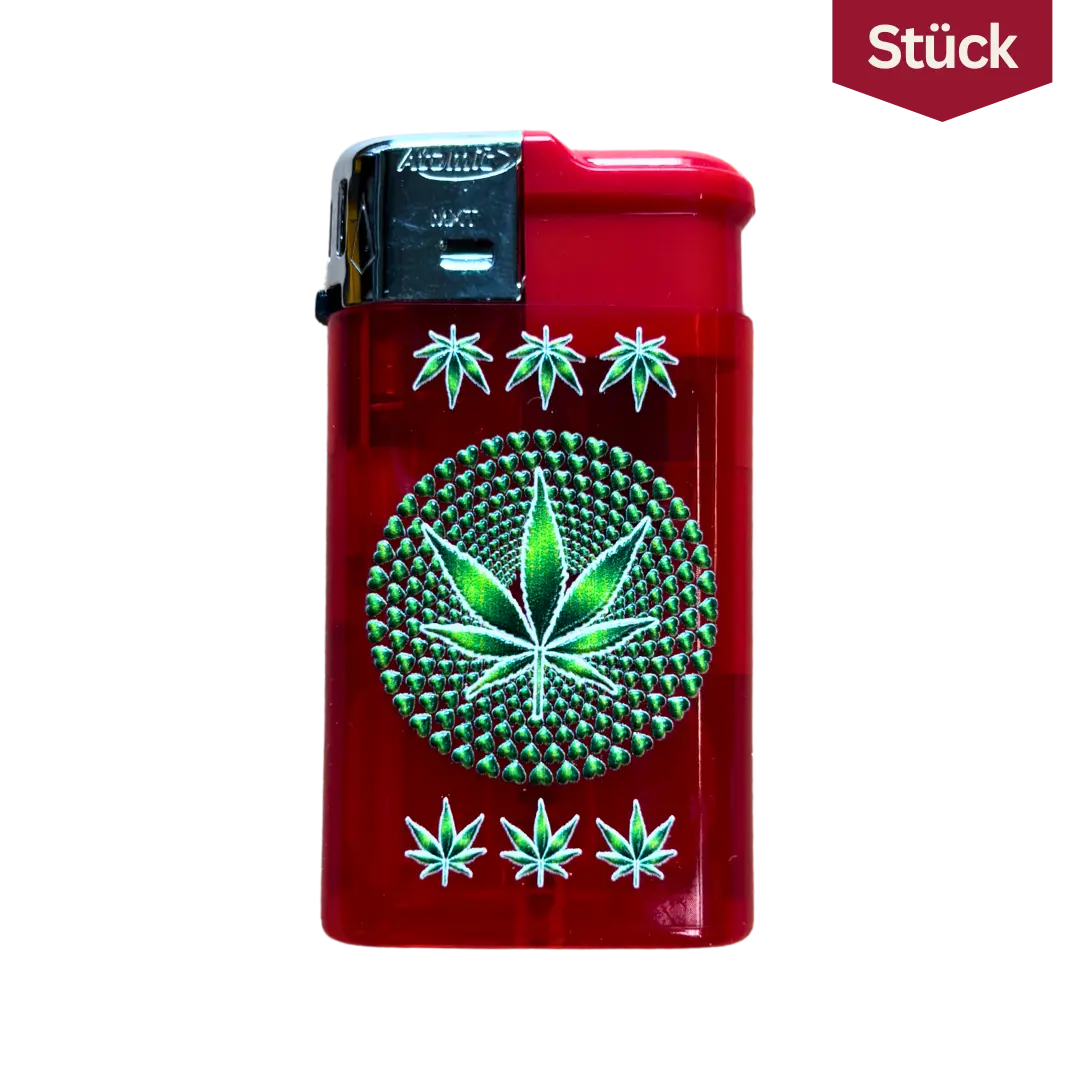 Atomic Feuerzeug Red Leaf Atomic Feuerzeug Red Leaf