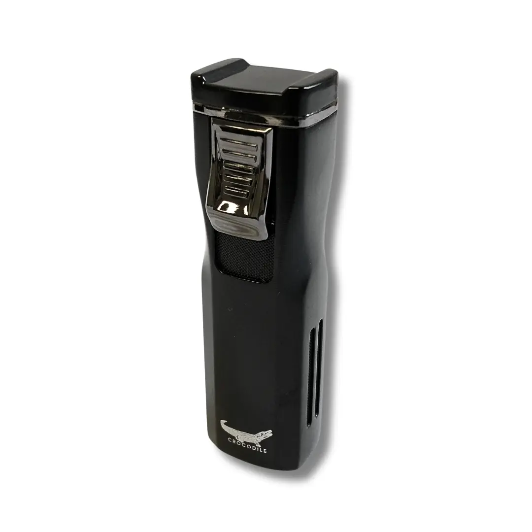 Crocodile Zigarrenfeuerzeug Double Jetflame Schwarz Crocodile Zigarrenfeuerzeug Double Jetflame Schwarz