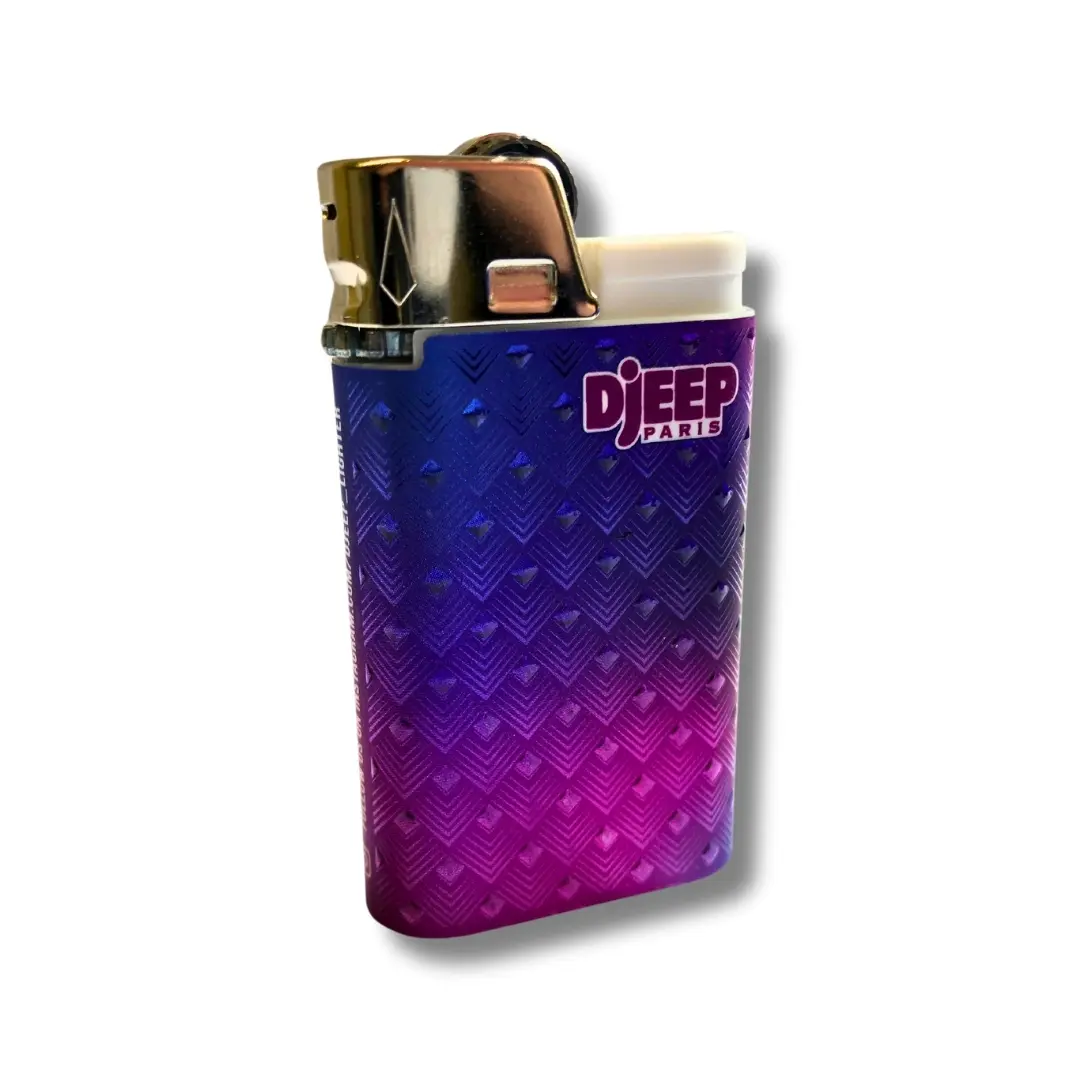 Djeep Paris Feuerzeug Reibrad Scale Lila Blau