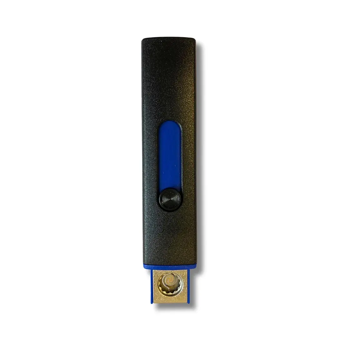 USB Feuerzeug Spirale Charge Schwarz Blau