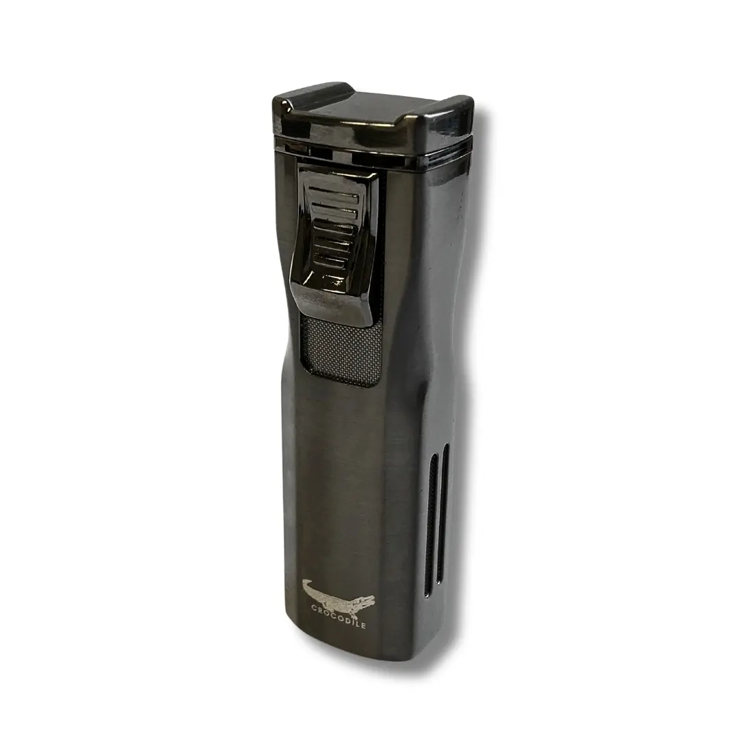 Crocodile Zigarrenfeuerzeug Double Jetflame Grau Crocodile Zigarrenfeuerzeug Double Jetflame Grau
