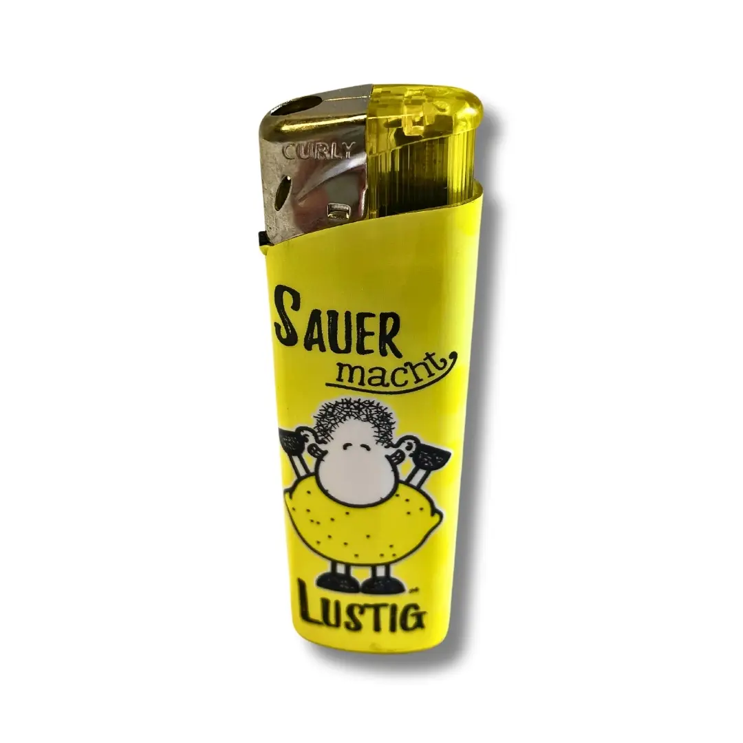 Curly Feuerzeug Elektro Sauer Macht Lustig Gelb