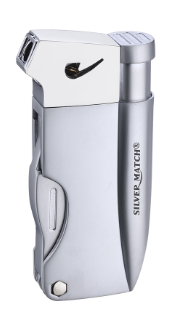 Silver Match Feuerzeug mit Pfeifenbesteck Silber Silver Match Feuerzeug mit Pfeifenbesteck Silber