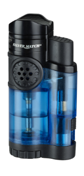 Sturmfeuerzeug Triple Jetflame mit Zigarrenpuncher und Ablage Blau Sturmfeuerzeug Triple Jetflame mit Zigarrenpuncher und Ablage Blau