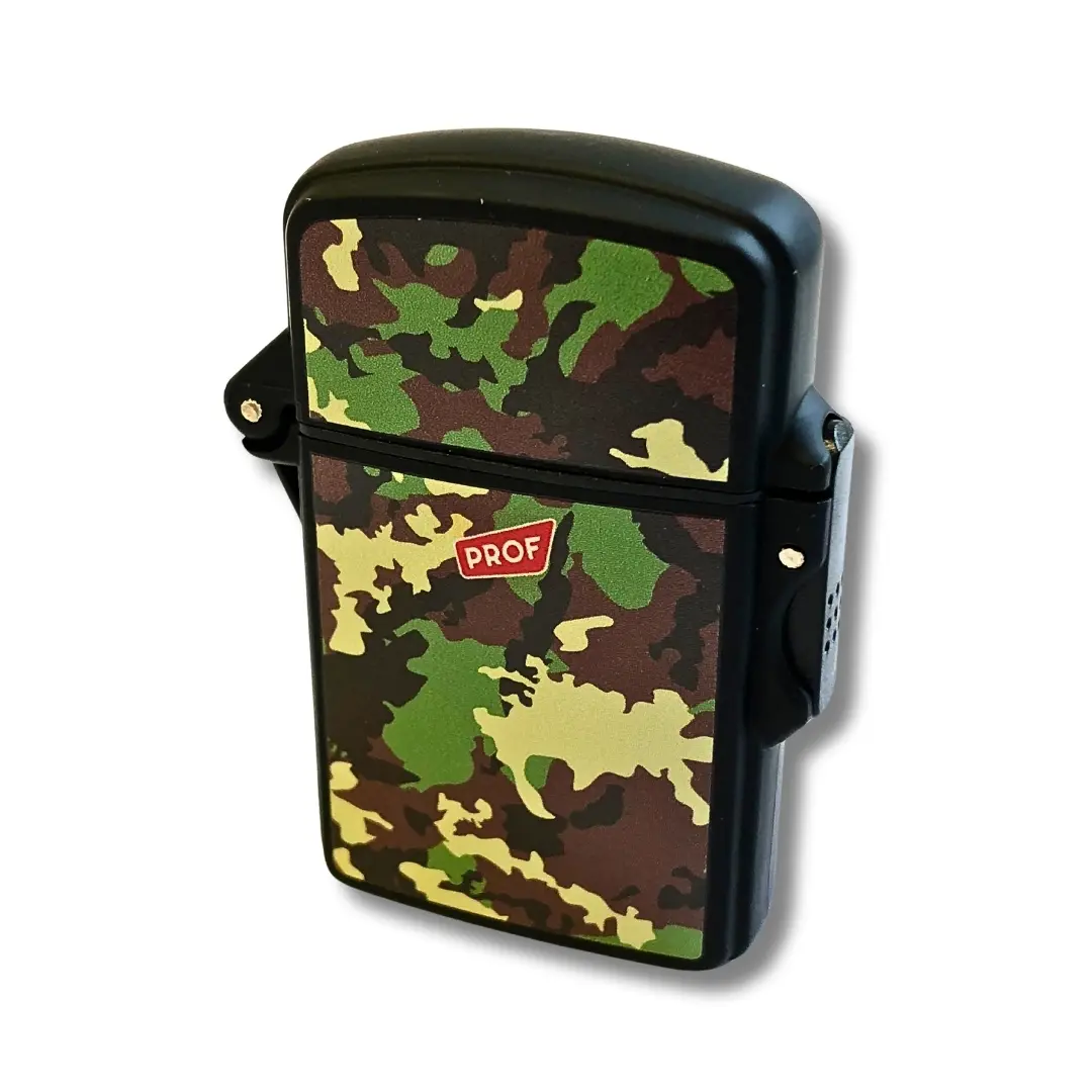 Prof Sturmfeuerzeug Jetflame Military Gruen